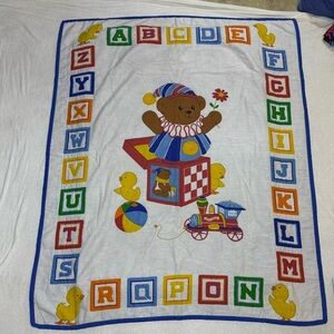 Alphabet Bear Kids Blanket